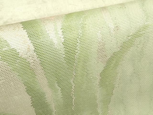 平和屋着物＊夏物　太鼓柄袋帯　杜若　金銀彩　正絹　逸品　CABL5318rv