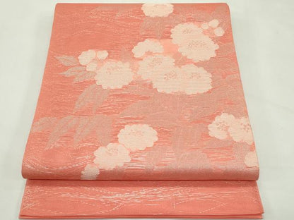 平和屋着物＊夏物　太鼓柄　本袋帯　草花文　銀糸　正絹　逸品　未使用　CABL5328rv