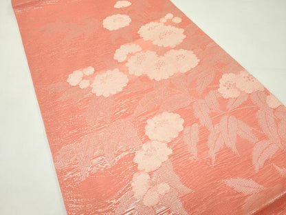 平和屋着物＊夏物　太鼓柄　本袋帯　草花文　銀糸　正絹　逸品　未使用　CABL5328rv