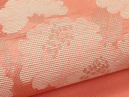 平和屋着物＊夏物　太鼓柄　本袋帯　草花文　銀糸　正絹　逸品　未使用　CABL5328rv