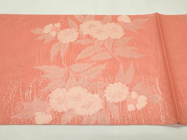 平和屋着物＊夏物　太鼓柄　本袋帯　草花文　銀糸　正絹　逸品　未使用　CABL5328rv
