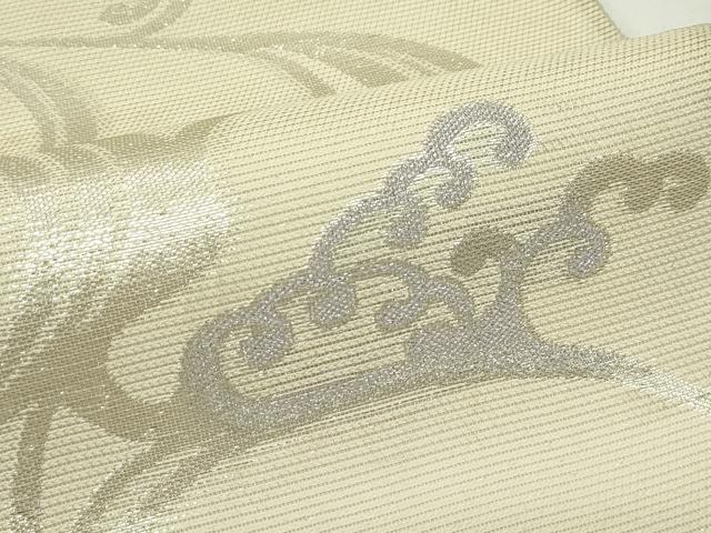 平和屋着物＊夏物　六通柄袋帯　流水文　涼　銀糸　正絹　逸品　CABL5334rv