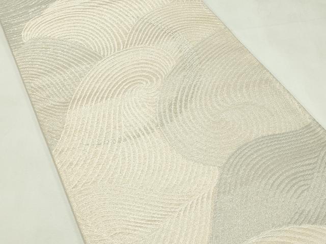 平和屋着物＊夏物　六通柄袋帯　抽象文　銀糸　正絹　逸品　CABL5338rv