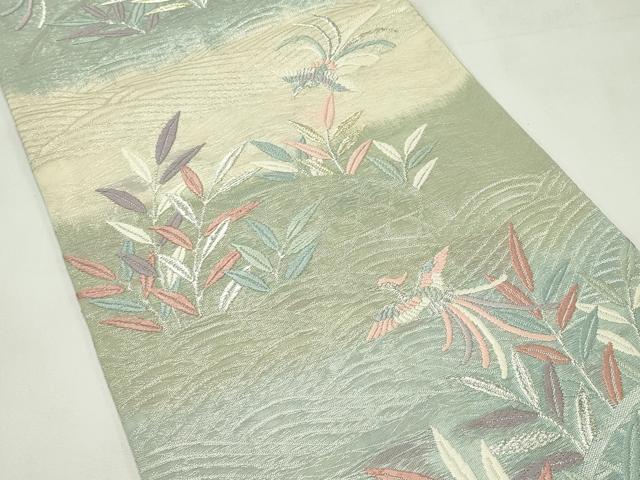 平和屋着物＊夏物　六通柄袋帯　唐織　鳳凰籬草木文　金銀糸　正絹　逸品　CABL5340rv