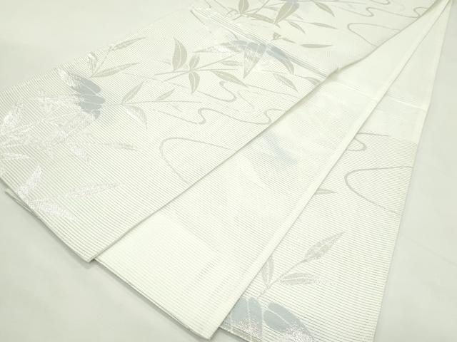 平和屋着物＊夏物　六通柄　京袋帯　流水草木文　銀糸　未使用　CABL5345rv
