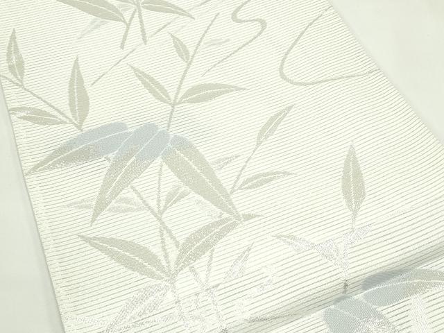 平和屋着物＊夏物　六通柄　京袋帯　流水草木文　銀糸　未使用　CABL5345rv