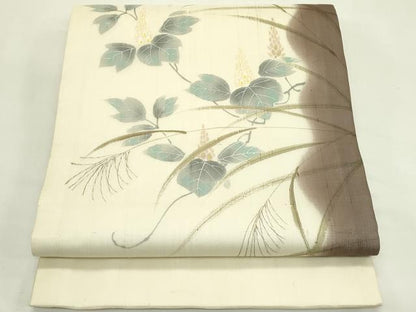 平和屋着物＊夏物　絹芭蕉　太鼓柄袋帯　手描き　金銀彩　上代25万　反端付き　正絹　逸品　未使用　CABL5347rv