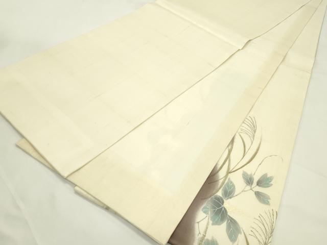 平和屋着物＊夏物　絹芭蕉　太鼓柄袋帯　手描き　金銀彩　上代25万　反端付き　正絹　逸品　未使用　CABL5347rv