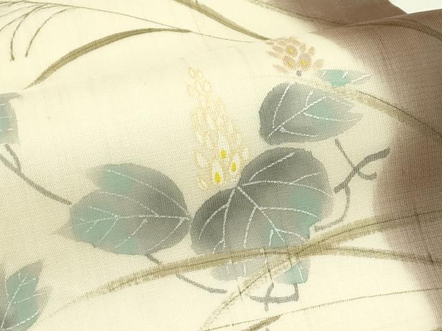 平和屋着物＊夏物　絹芭蕉　太鼓柄袋帯　手描き　金銀彩　上代25万　反端付き　正絹　逸品　未使用　CABL5347rv