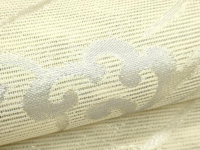 平和屋着物＊夏物　六通柄袋帯　立波文　銀糸　正絹　逸品　CABL5350rv