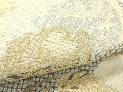 平和屋着物＊夏物　六通柄袋帯　しば草　金銀糸　正絹　逸品　CABL5351rv