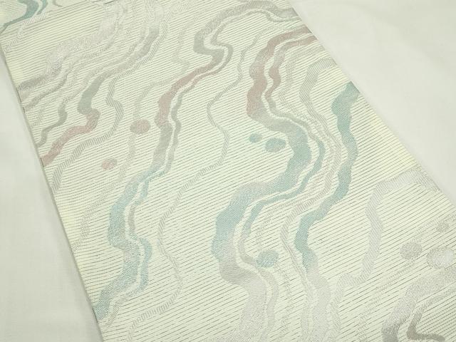 平和屋着物＊夏物　六通柄　京袋帯　流水文様　銀糸　CABL5361rv