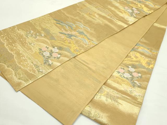 平和屋着物＊夏物　六通柄袋帯　陣壁の世界　金糸　正絹　逸品　CABL5362rv