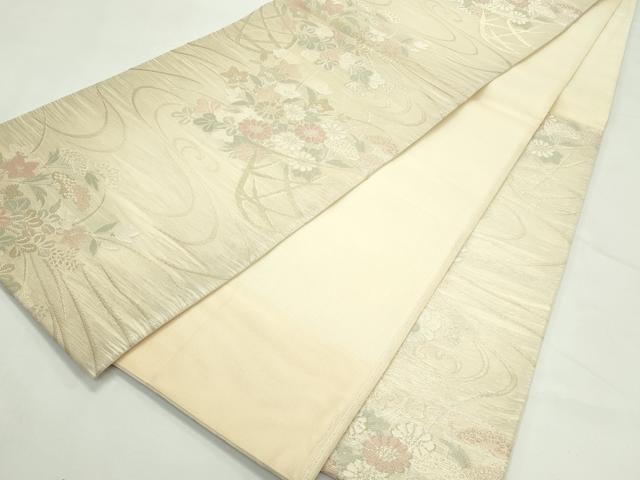 平和屋着物＊夏物　六通柄袋帯　すず風　籬秋草文　金銀糸　正絹　逸品　CABL5365rv