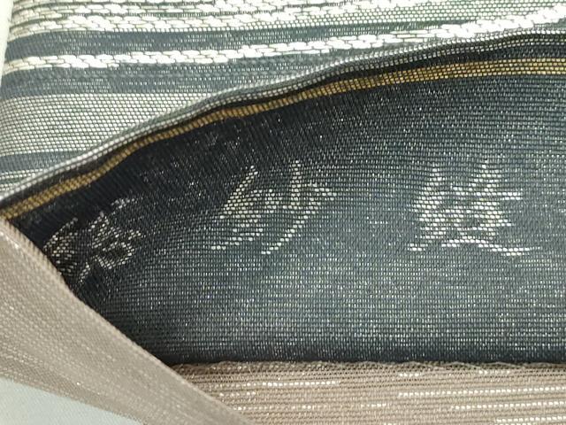 平和屋着物＊夏物　「美しいキモノ」お馴染みのメーカー　となみ織物　全通柄袋帯　総紗縫　銀糸　正絹　逸品　未使用　CABL5371rv