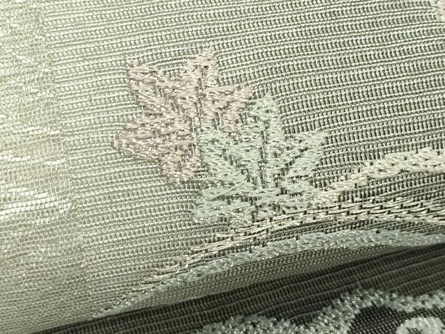 平和屋着物＊夏物　六通柄袋帯　竜田川　銀糸　正絹　逸品　CABL5372rv