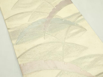 平和屋着物＊夏物　六通柄袋帯　雪芝文　銀糸　正絹　逸品　未使用　CABL5381rv