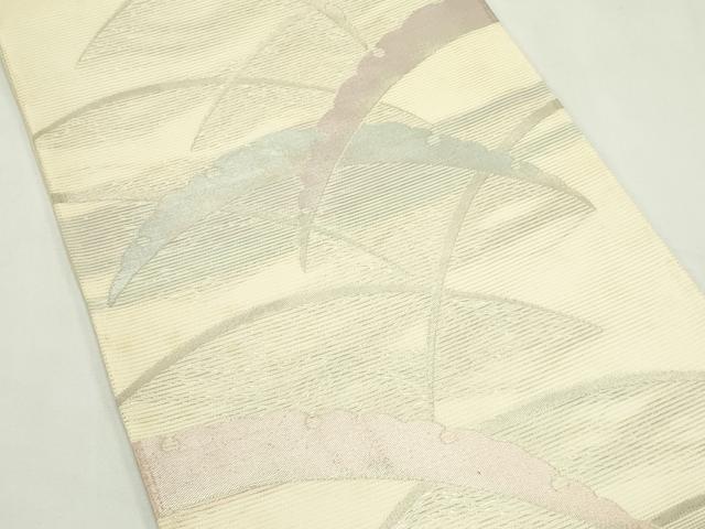平和屋着物＊夏物　六通柄袋帯　雪芝文　銀糸　正絹　逸品　未使用　CABL5381rv