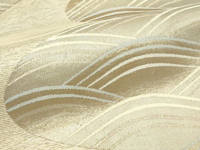 平和屋着物＊夏物　六通柄袋帯　立波文　金糸　正絹　逸品　CABL5391rv