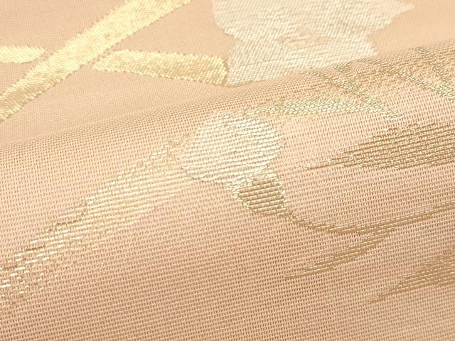平和屋着物＊夏物　六通柄袋帯　草花文　金銀糸　正絹　逸品　CABL5393rv
