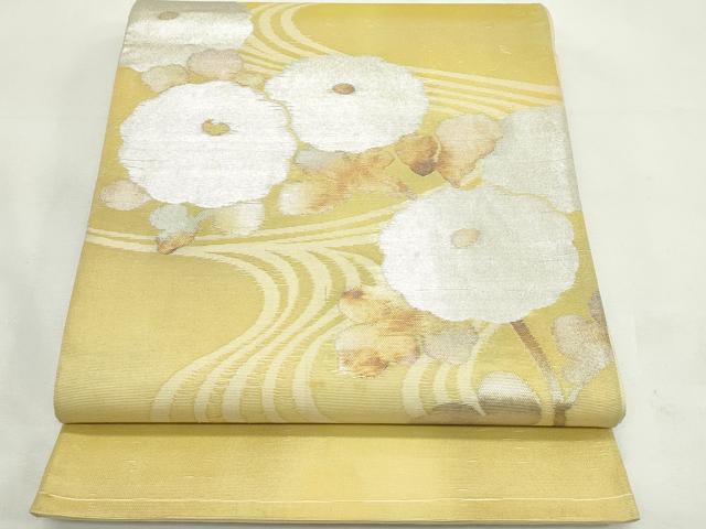 平和屋着物＊夏物　太鼓柄袋帯　菊　金銀糸　正絹　逸品　CABL5395rv