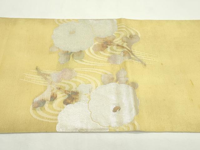 平和屋着物＊夏物　太鼓柄袋帯　菊　金銀糸　正絹　逸品　CABL5395rv