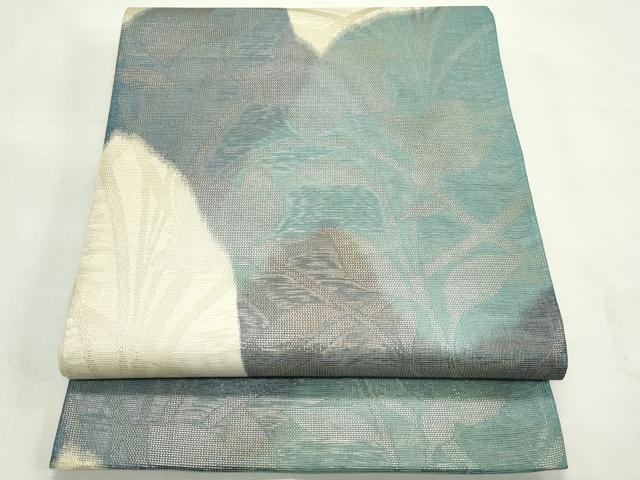平和屋着物＊夏物　六通柄袋帯　桔梗　銀糸　正絹　逸品　未使用　CABL5396rv