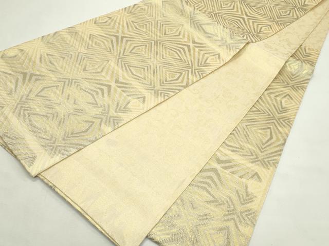 平和屋着物＊夏物　六通柄袋帯　幾何学文様　金糸　正絹　逸品　未使用　CABL5397rv