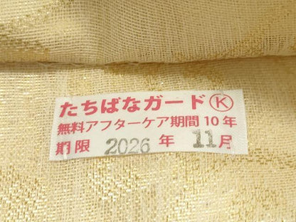 平和屋着物＊夏物　六通柄袋帯　幾何学文様　金糸　正絹　逸品　未使用　CABL5397rv