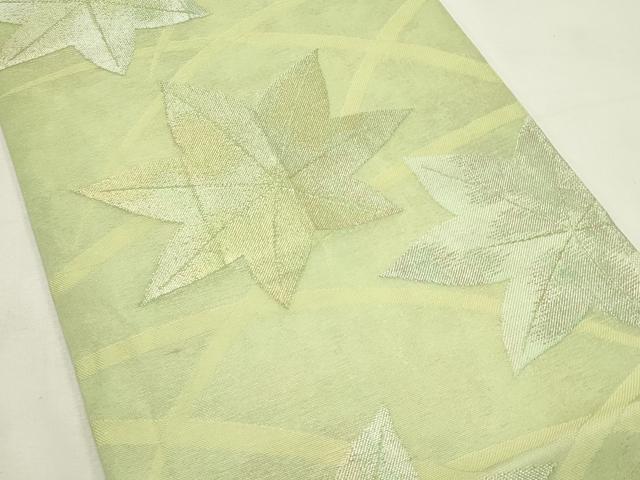 平和屋着物＊夏物　六通柄袋帯　芝草楓文　金銀糸　正絹　逸品　CABL5400rv