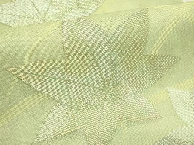 平和屋着物＊夏物　六通柄袋帯　芝草楓文　金銀糸　正絹　逸品　CABL5400rv