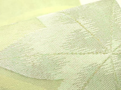 平和屋着物＊夏物　六通柄袋帯　芝草楓文　金銀糸　正絹　逸品　CABL5400rv