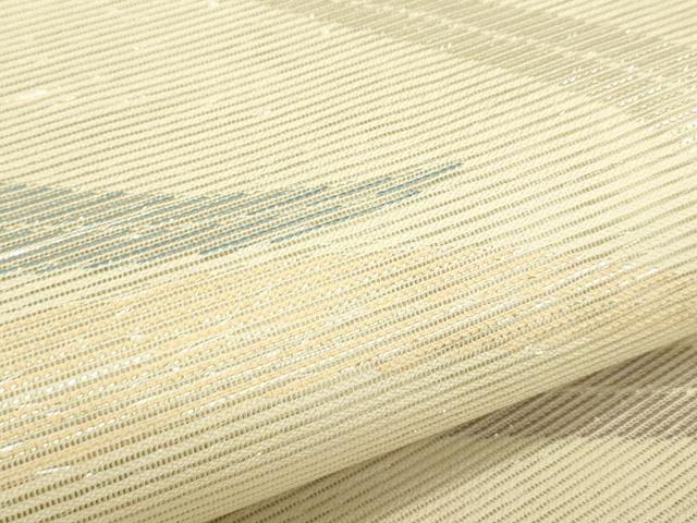 平和屋着物＊夏物　六通柄袋帯　露草文　銀糸　正絹　逸品　CABL5409rv