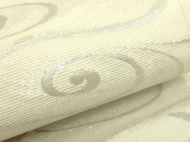 平和屋着物＊夏物　六通柄袋帯　流水秋草文　銀糸　正絹　逸品　未使用　CABL5410rv