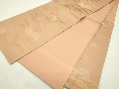 平和屋着物＊夏物　六通柄袋帯　桔梗　金糸　正絹　逸品　CABL5411rv