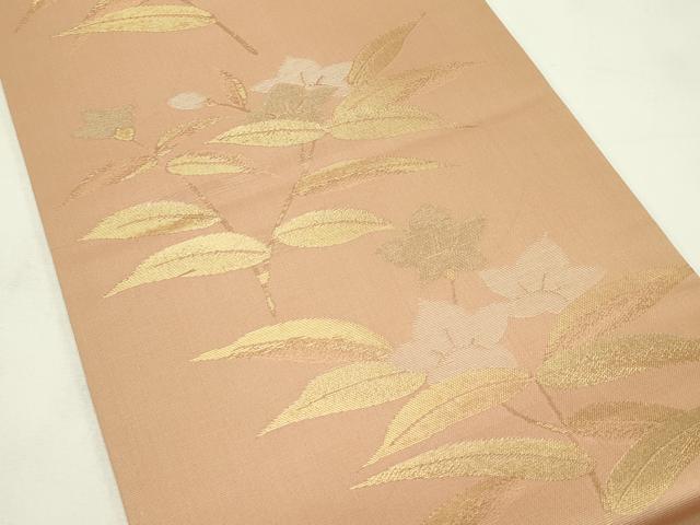 平和屋着物＊夏物　六通柄袋帯　桔梗　金糸　正絹　逸品　CABL5411rv