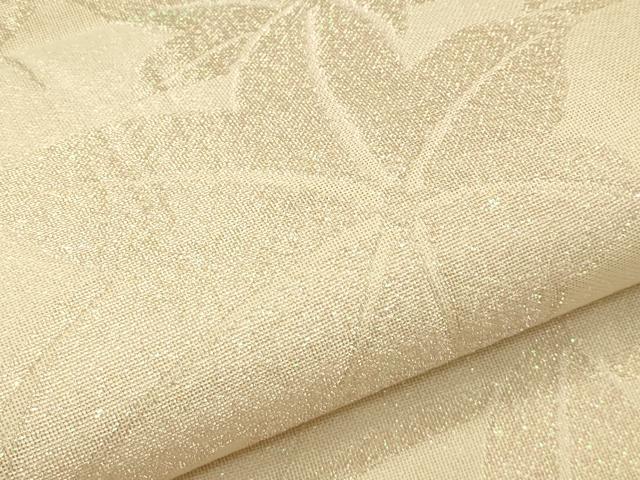 平和屋着物＊夏物　六通柄袋帯　芝草楓文　ラメ糸　正絹　逸品　CABL5421rv