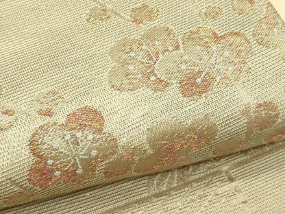 平和屋着物＊夏物　六通柄袋帯　色紙重ね草花文　金銀糸　正絹　逸品　CABL5425rv
