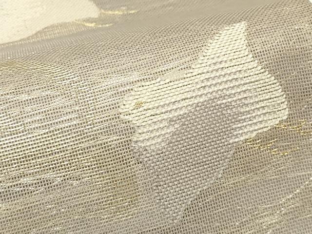 平和屋着物＊夏物　六通柄袋帯　すず風　立波千鳥文　金銀糸　正絹　逸品　CABL5426rv