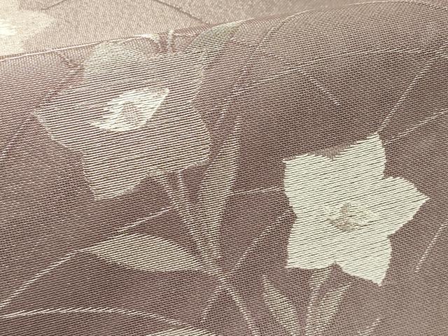 平和屋着物＊夏物　六通柄袋帯　芝草桔梗文　銀糸　正絹　逸品　未使用　CABL5427CABL5427rv