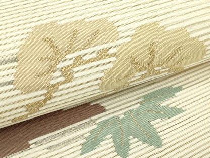 平和屋着物＊夏物　太鼓柄袋帯　絽綴れ　風景文　金銀糸　正絹　逸品　CABL5438rv