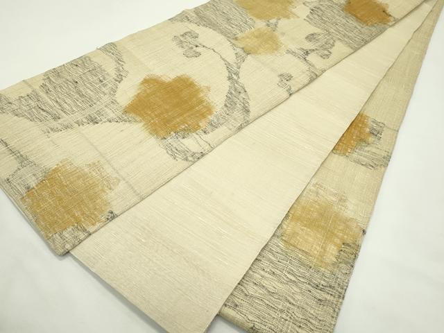 平和屋着物＊夏物　六通柄袋帯　櫛織　楓　金糸　正絹　逸品　CABL5440rv