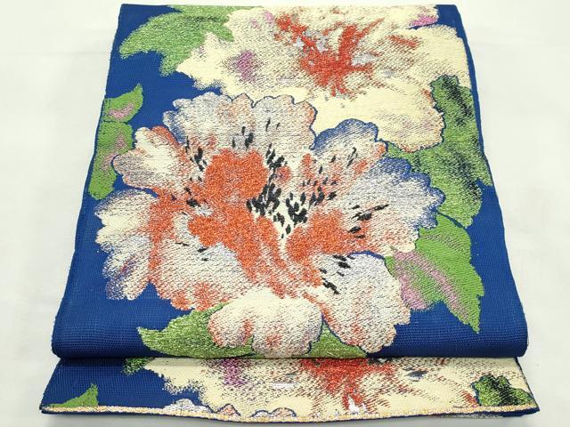 平和屋着物＊夏物　龍村平蔵製　六通柄　本袋帯　双研花　銀糸　正絹　逸品　CABL5441rv
