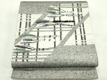 平和屋着物＊夏物　太鼓柄袋帯　すくい織　成り物　正絹　逸品　CABL5449rv