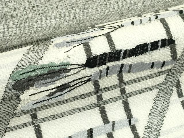 平和屋着物＊夏物　太鼓柄袋帯　すくい織　成り物　正絹　逸品　CABL5449rv