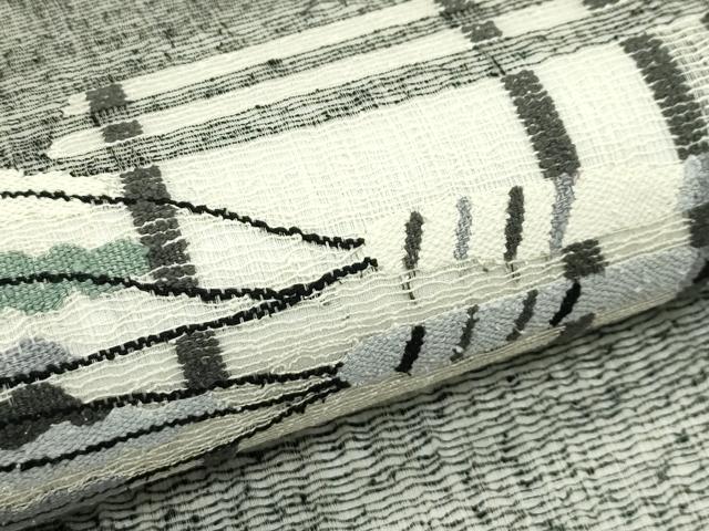 平和屋着物＊夏物　太鼓柄袋帯　すくい織　成り物　正絹　逸品　CABL5449rv