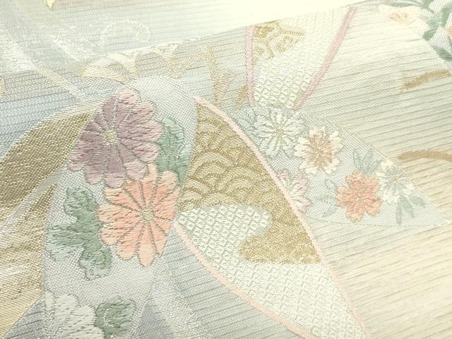 平和屋着物＊夏物　六通柄　京袋帯　唐織　草花文　金銀糸　正絹　逸品　CABL5450rv