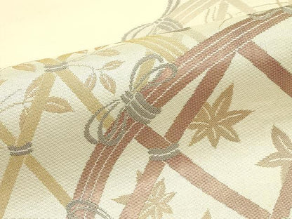 平和屋着物＊夏物　太鼓柄袋帯　籬草木文　正絹　逸品　CABL5452rv