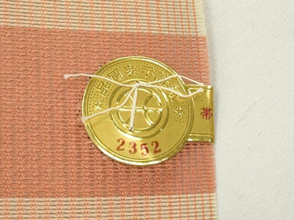 平和屋着物＊夏物　西陣　六通柄袋帯　唐織　草花間道　金糸　証紙付き　正絹　逸品　未使用　CABL5453rv