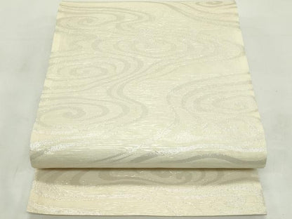 平和屋着物＊夏物　六通柄袋帯　流水文　銀糸　正絹　逸品　CABL5457rv